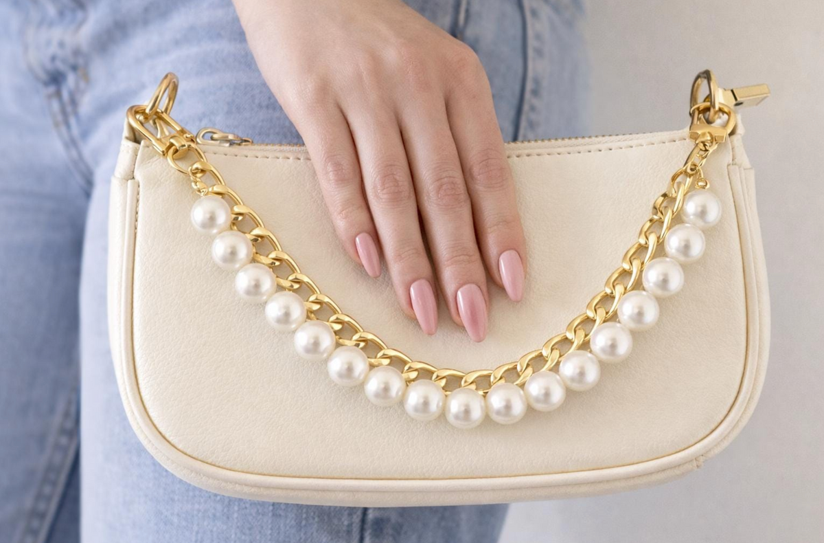 Pearl Gold Chain Purse Extender