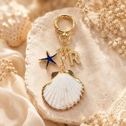 Bag charm with Ocean vibes | one of a kind seashell charm