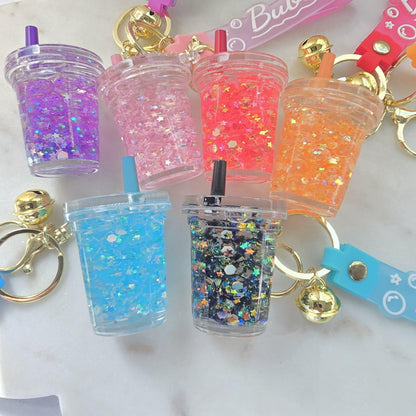 Bag Charm Keychain | Boba Drink Cup, Kawaii Bubble Tea Purse Charm