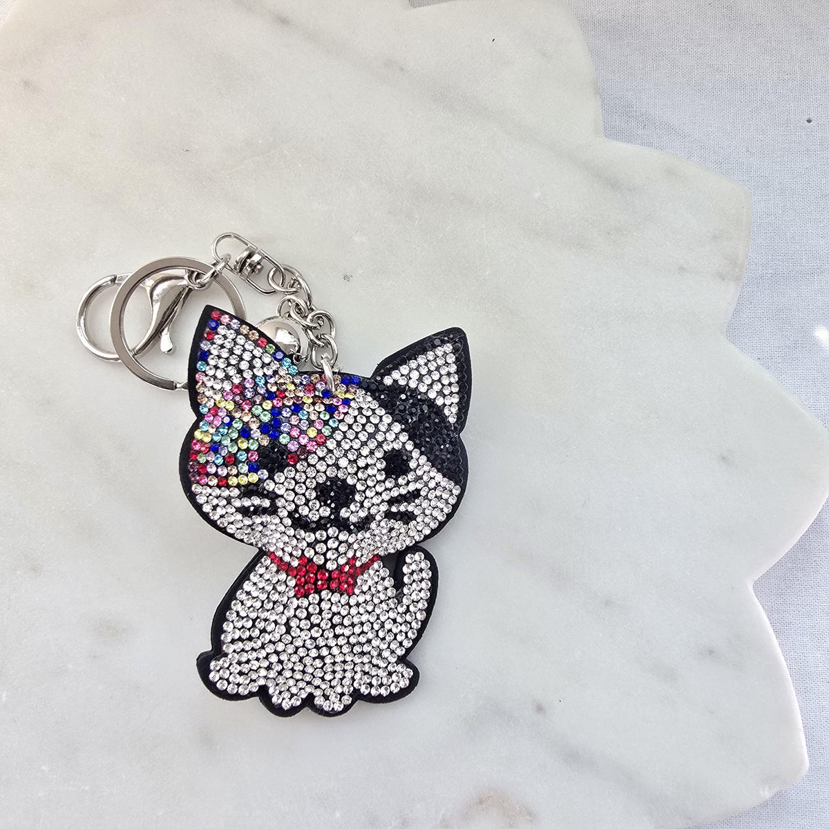 Sparkly cat keychain | bag charm