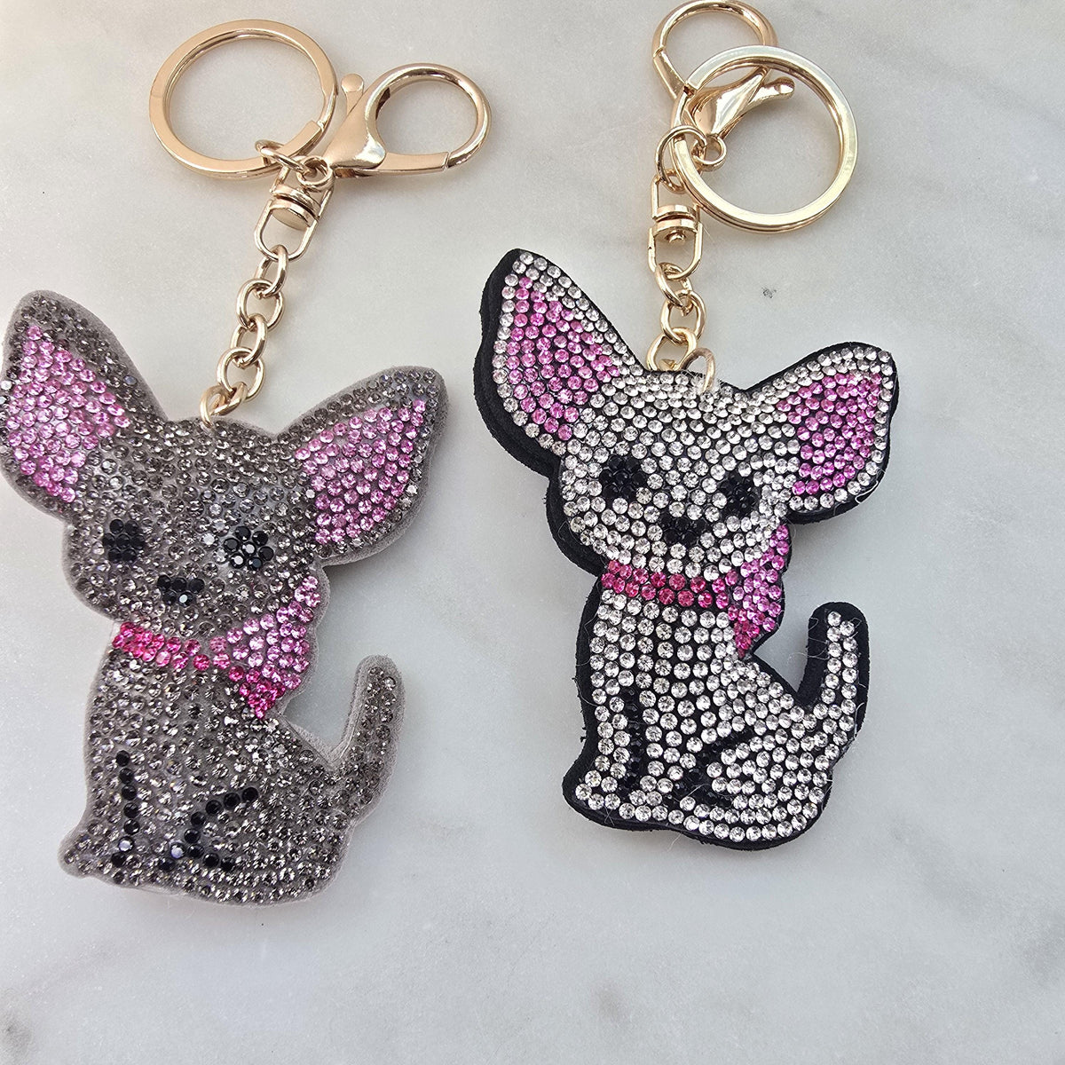 Sparkly chihuahua dog keychain | bag charm