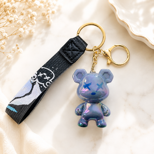 Iridescent Bear Keychain | Bag Charm