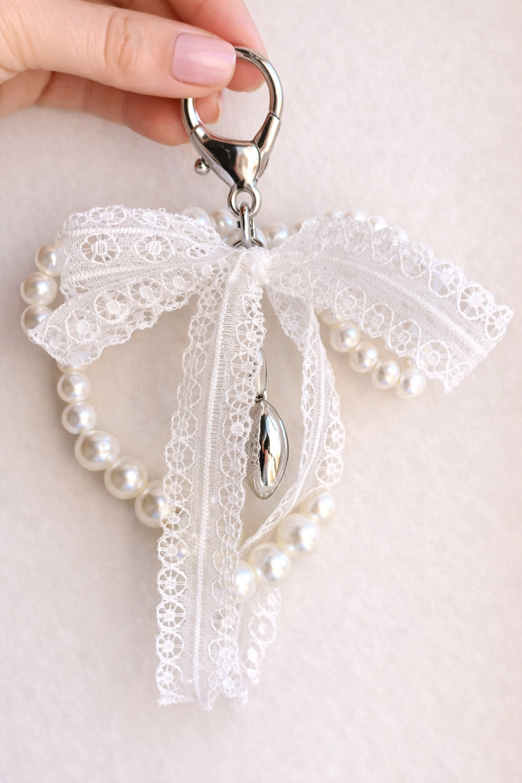 Pearl Bow Keychain Y2K Beaded Bag product photo 2 from Rey & Luck Co