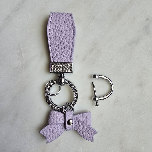 Purple Bow Rhinestone Charm Sparkly Car product photo from Rey & Luck Co