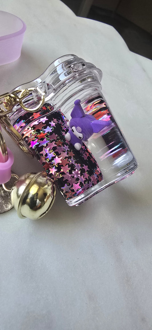 Kawaii Boba Keychain Kuromi Inspired Pastel Purse product photo from Rey & Luck Co
