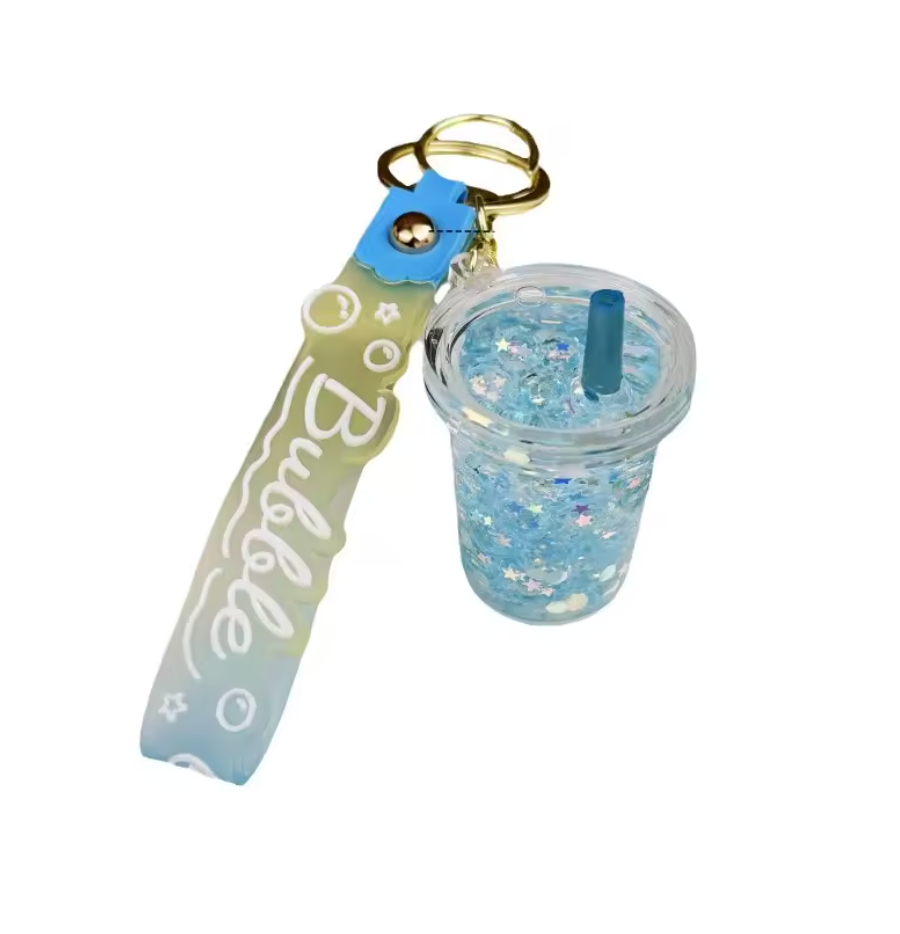 Boba Drink Cup Keychain Kawaii Bubble Tea Bag product photo 4 from Rey & Luck Co