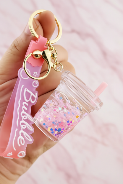 Boba Drink Cup Keychain Kawaii Bubble Tea Bag product photo 3 from Rey & Luck Co