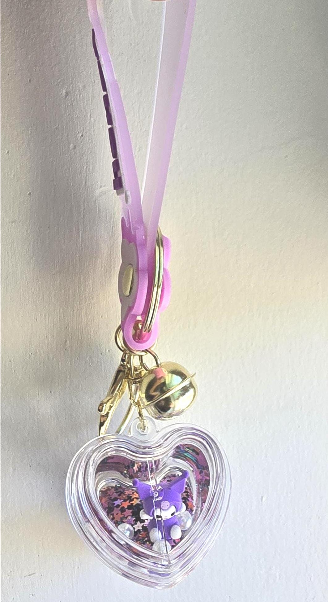 Kawaii Boba Keychain, Cute Aesthetic Bag Charm, Kuromi Inspired Keychain, Teen Girl Gift, Pastel Purse Charm
