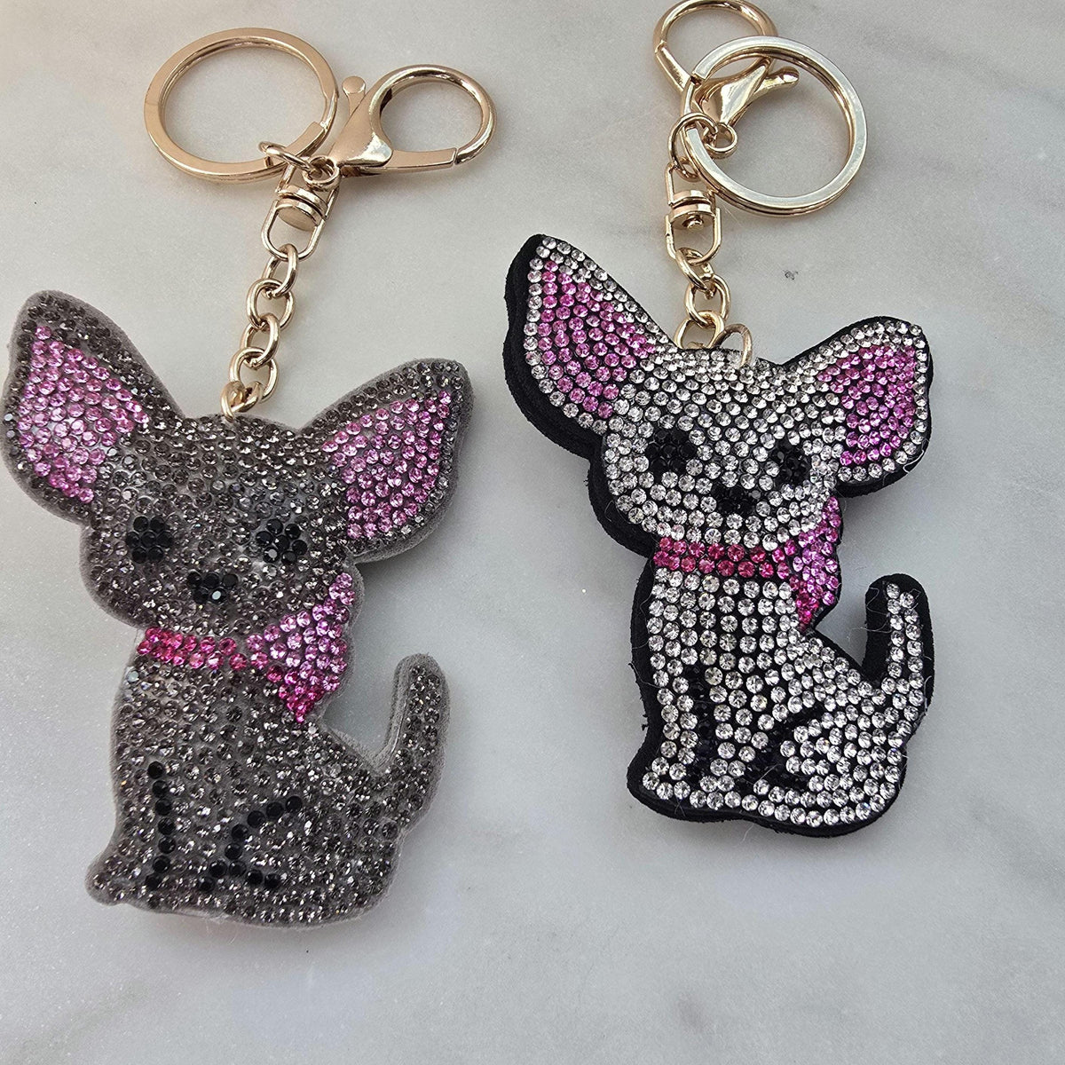 Sparkly chihuahua dog keychain | bag charm