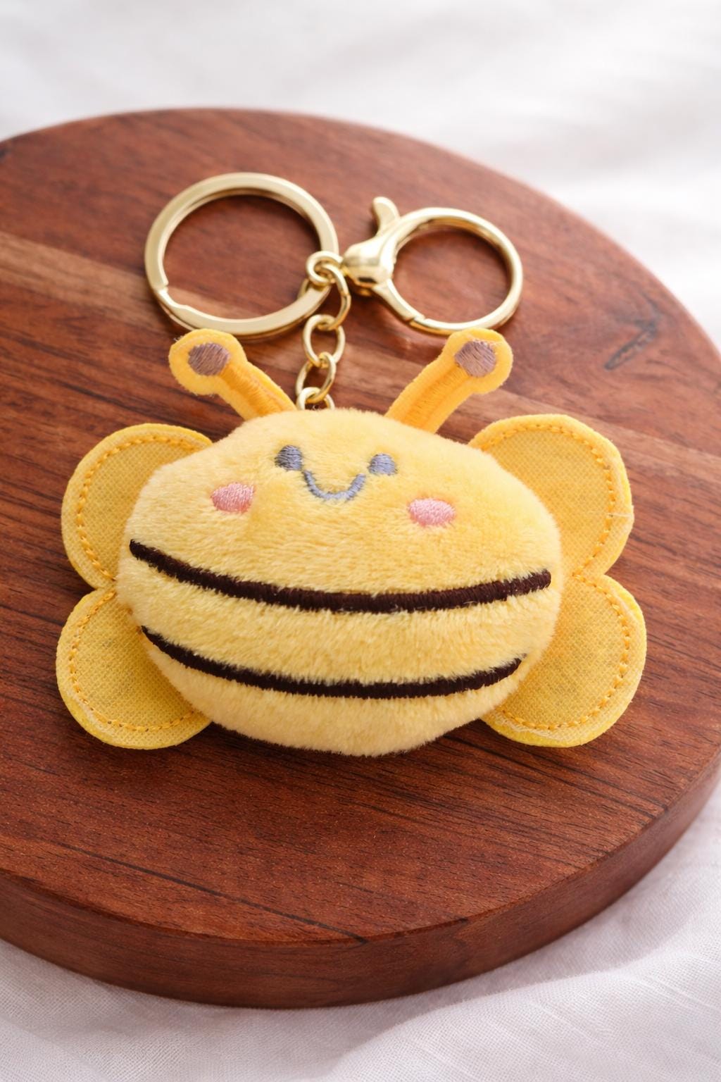 Plush Bumblebee Keychain Kawaii Animal Backpack product photo from Rey & Luck Co