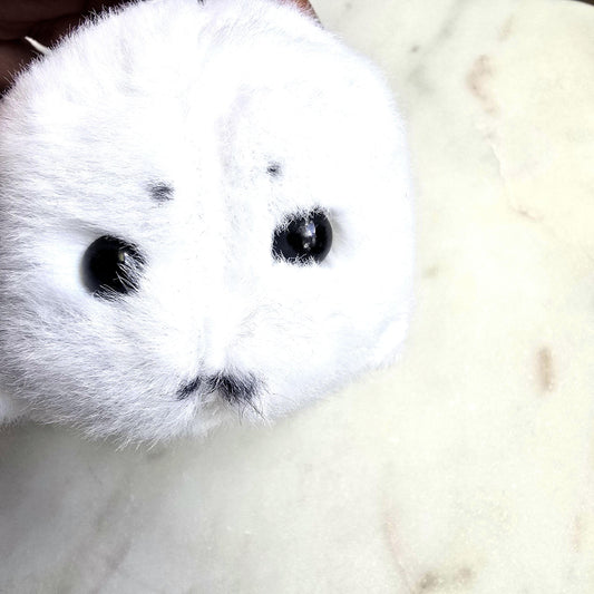 Kawaii White Baby Seal Plush Keychain Teen Backpack product photo from Rey & Luck Co