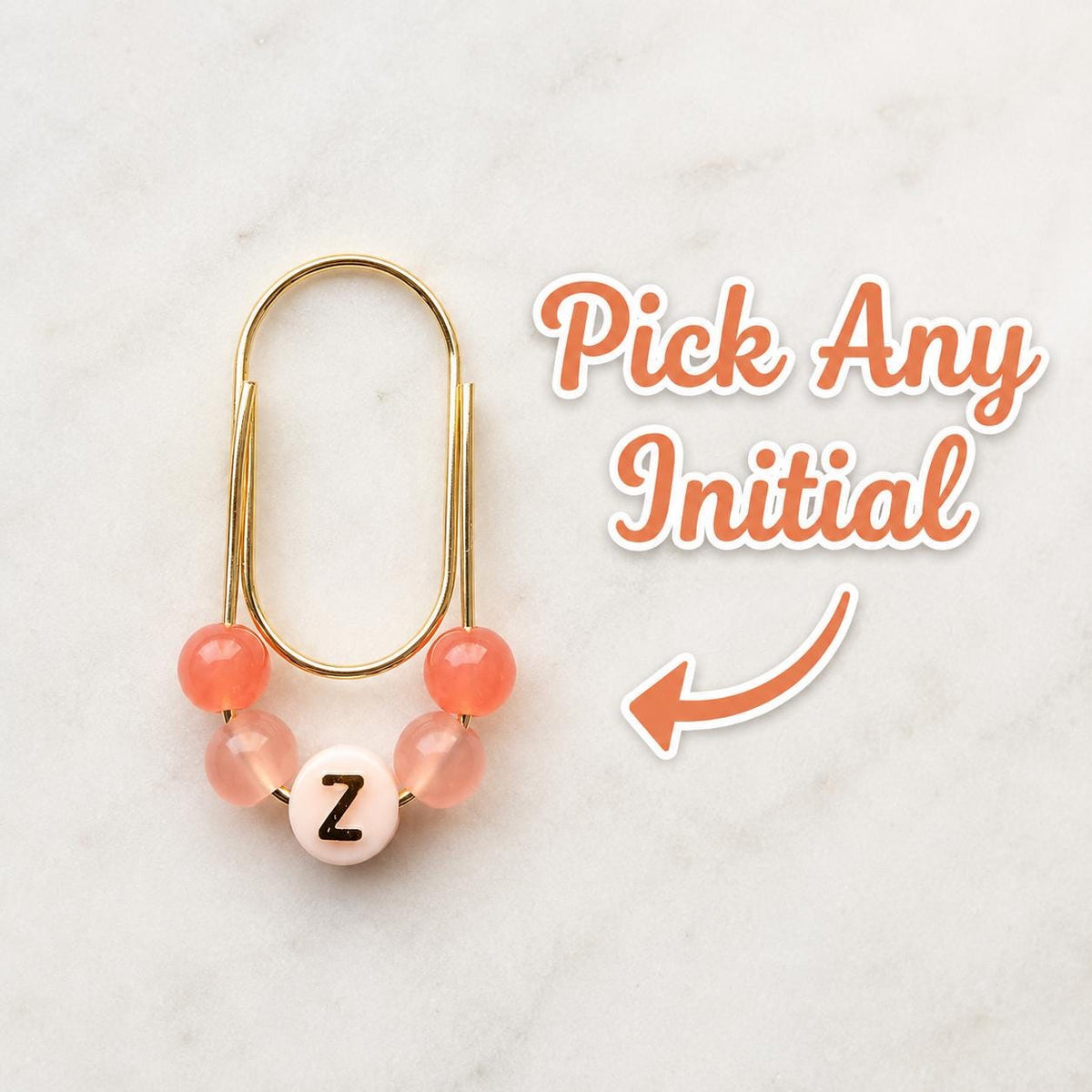 Personalized letter Paper Clip: Cross, Pearl, Planner Accessory, product photo from Rey & Luck Co