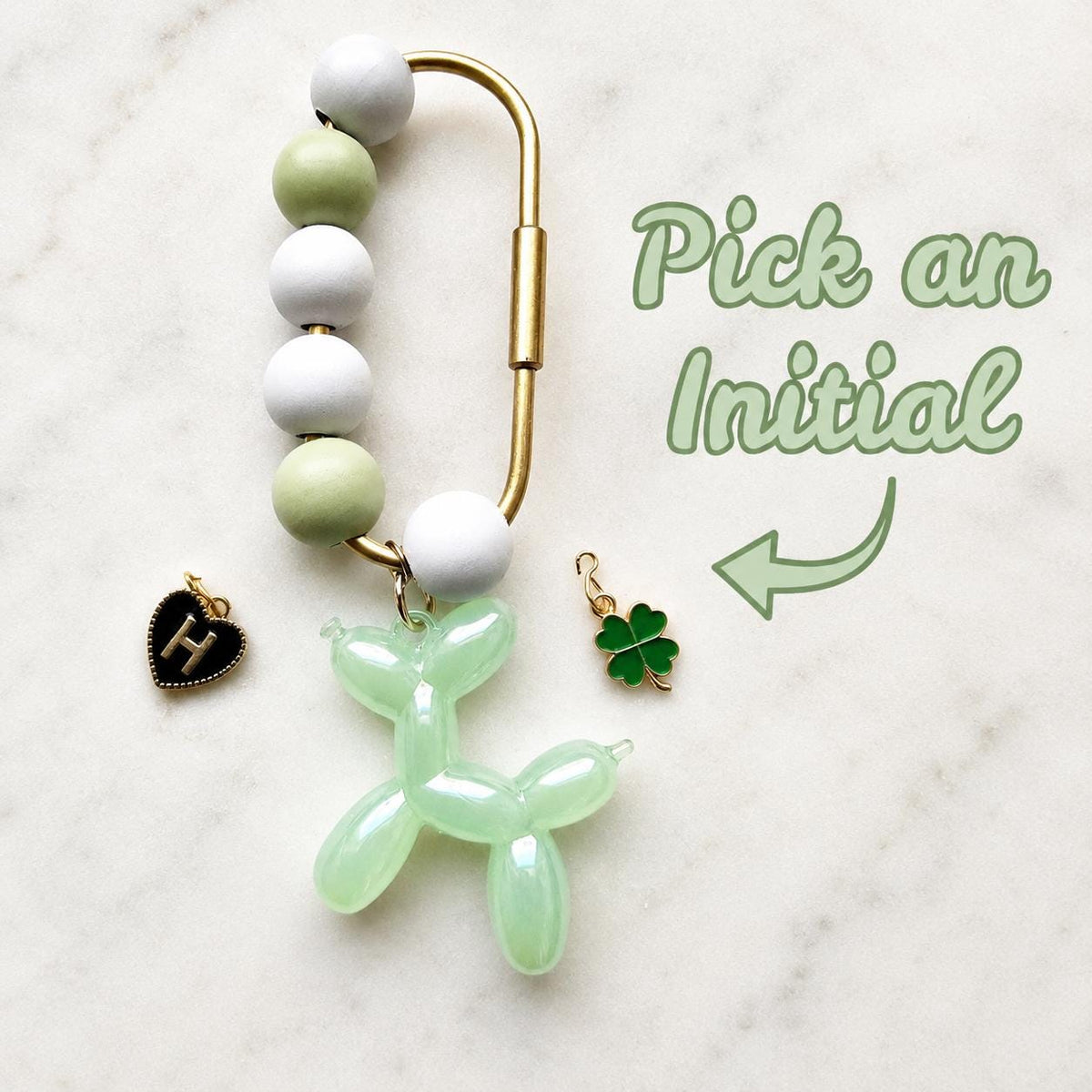 Balloon Dog keychain with Carabiner for car product photo from Rey & Luck Co
