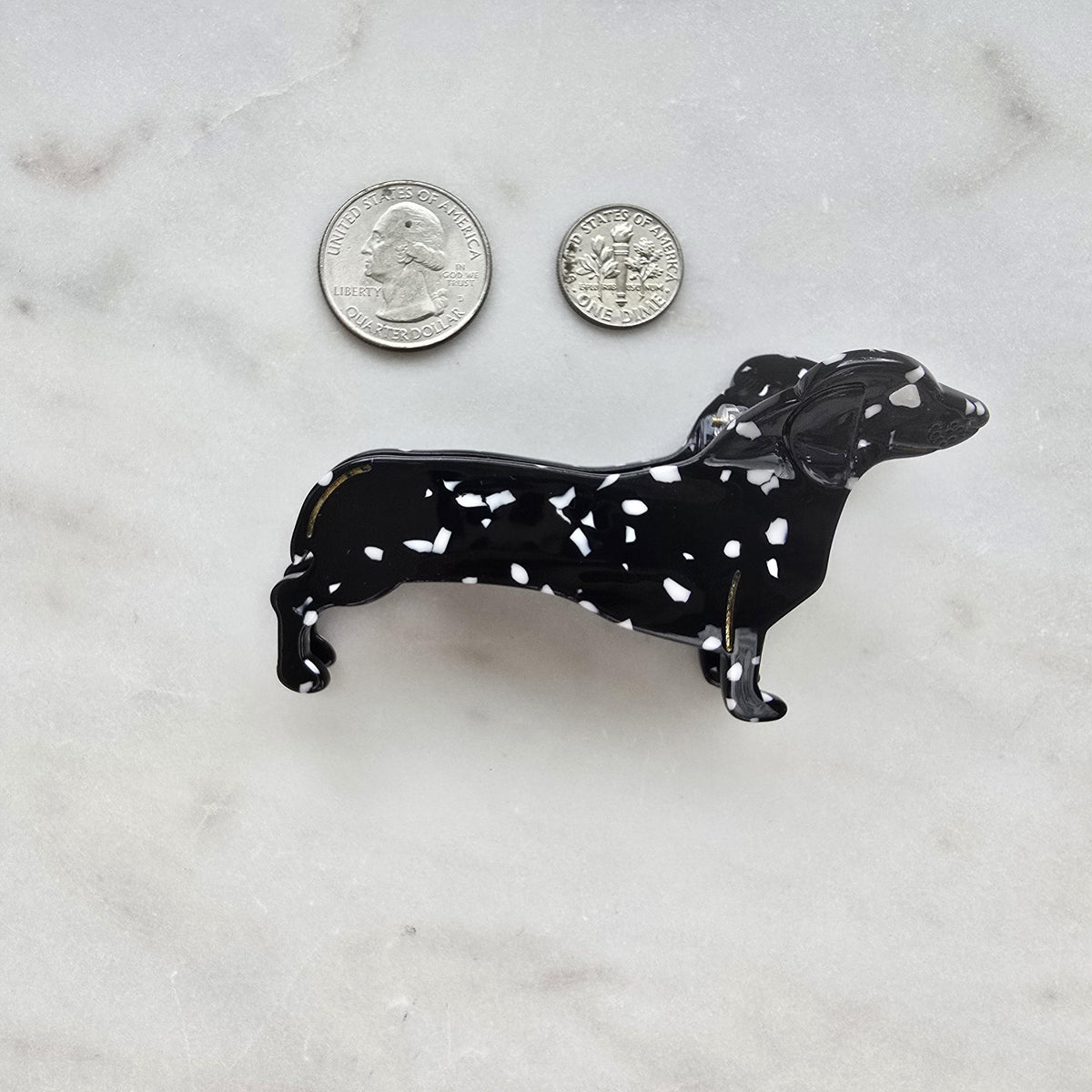 Acetate Large dog Claw Clip, Tortoise Hair Clip, Gold Metal French Hair Claw, product photo 9 from Rey & Luck Co