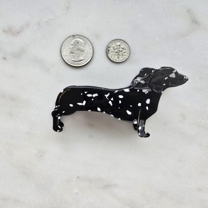 Acetate Large dog Claw Clip, Tortoise Hair Clip, Gold Metal French Hair Claw, product photo 9 from Rey & Luck Co