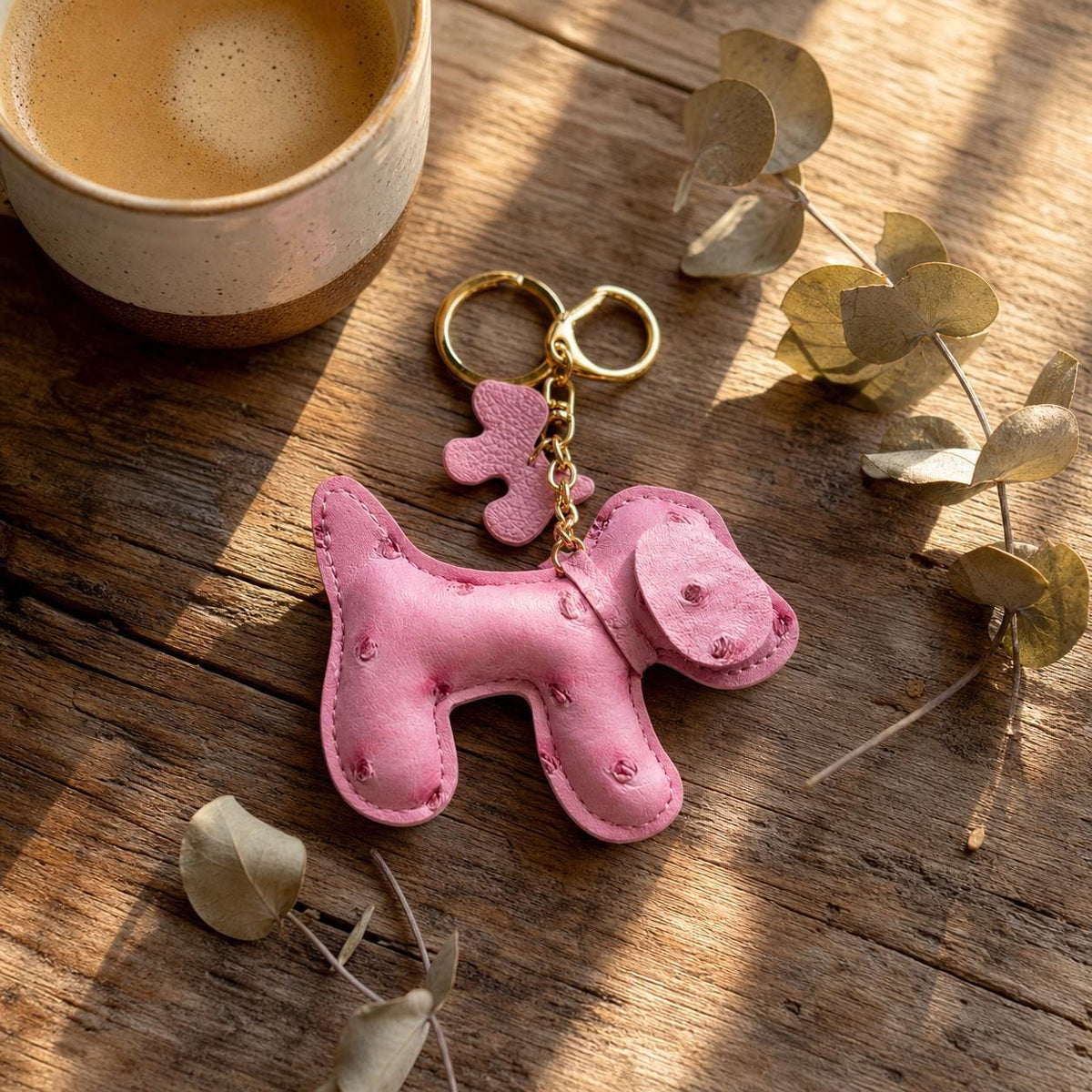 Whimsical dog bag charm product photo from Rey & Luck Co