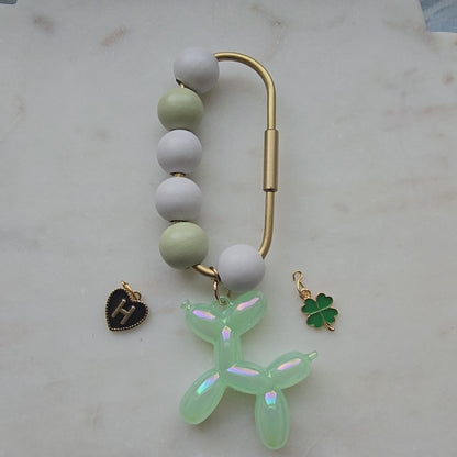 Balloon Dog Keychain with Carabiner for Car Keys